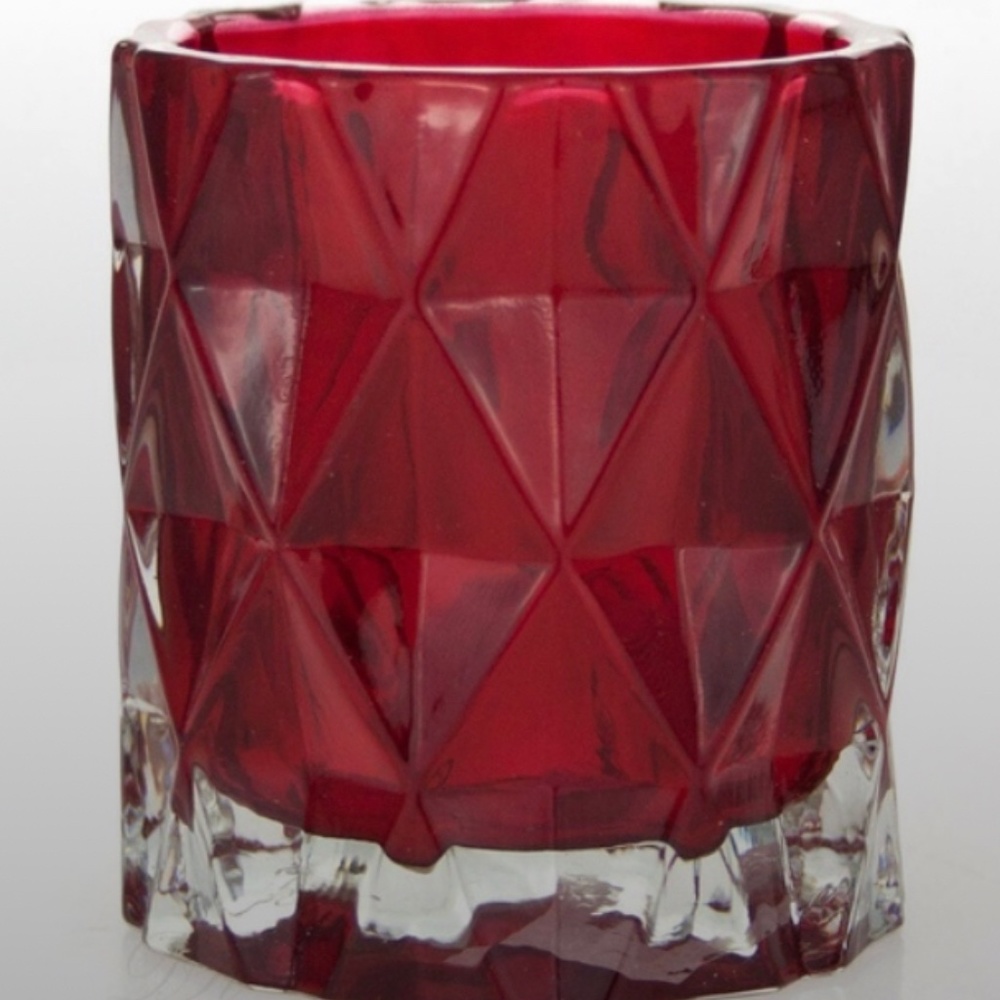 Red Yankee Candle Brand Fractal Candle Tealight Holder